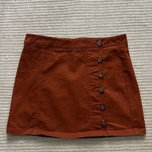 Chloe & Katie Terracotta Mini skirt size large